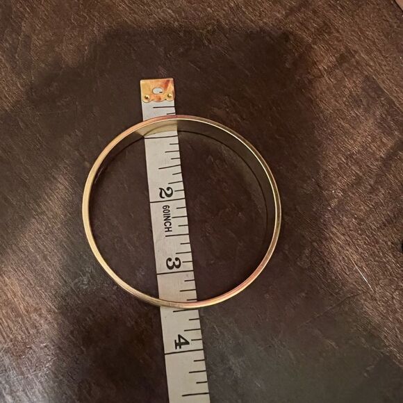 Vintage Mid Century Mod Crown Trifari Cream Enamel and Gold Tone Bracelet - Picture 4 of 4